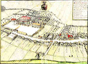 Topographischer Abris von Obsendorf - Zaoenie paacowe i wie, widok z lotu ptaka